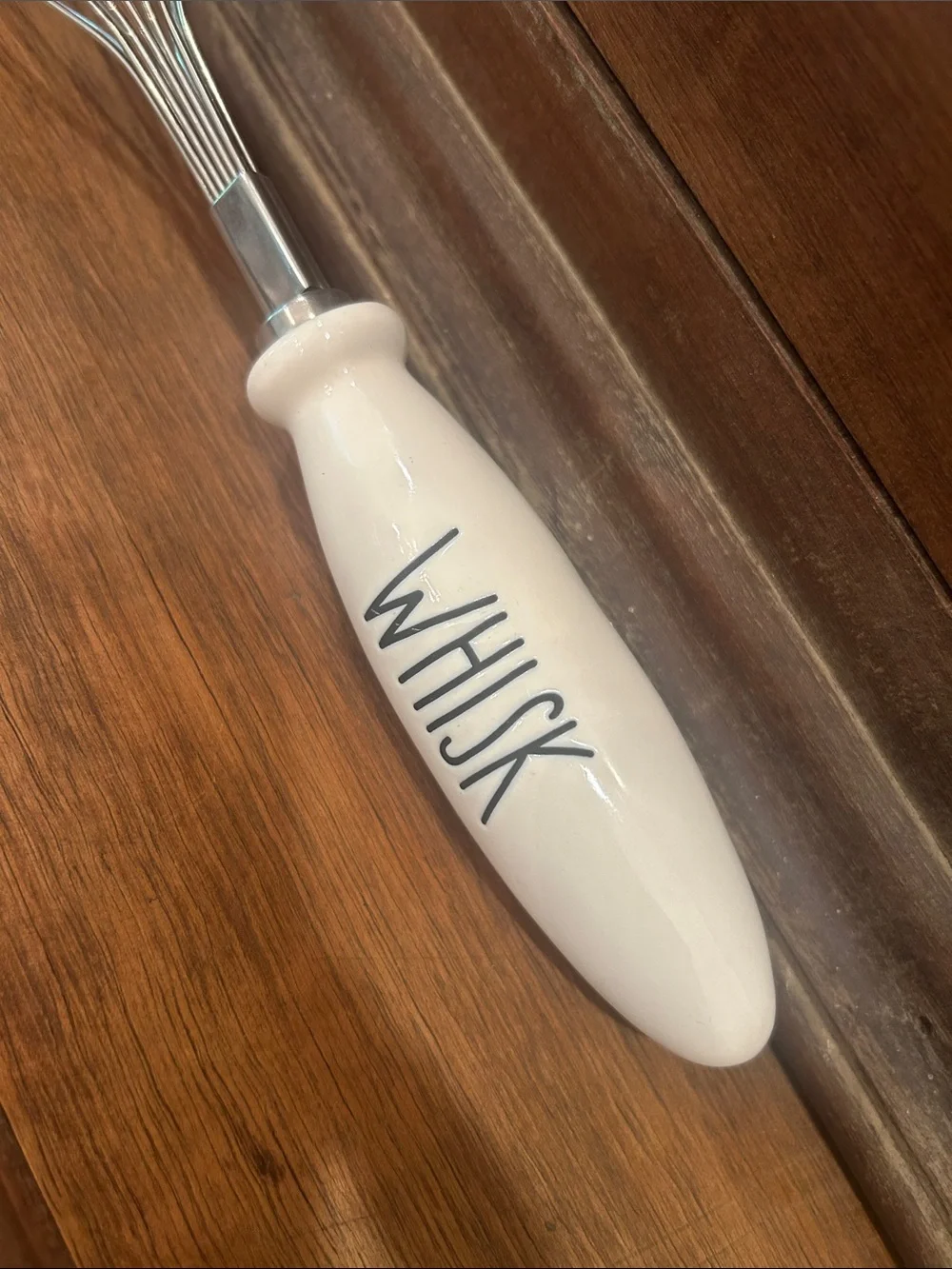 Rae Dunn Cream 'WHISK' Handheld Kitchen Whisk